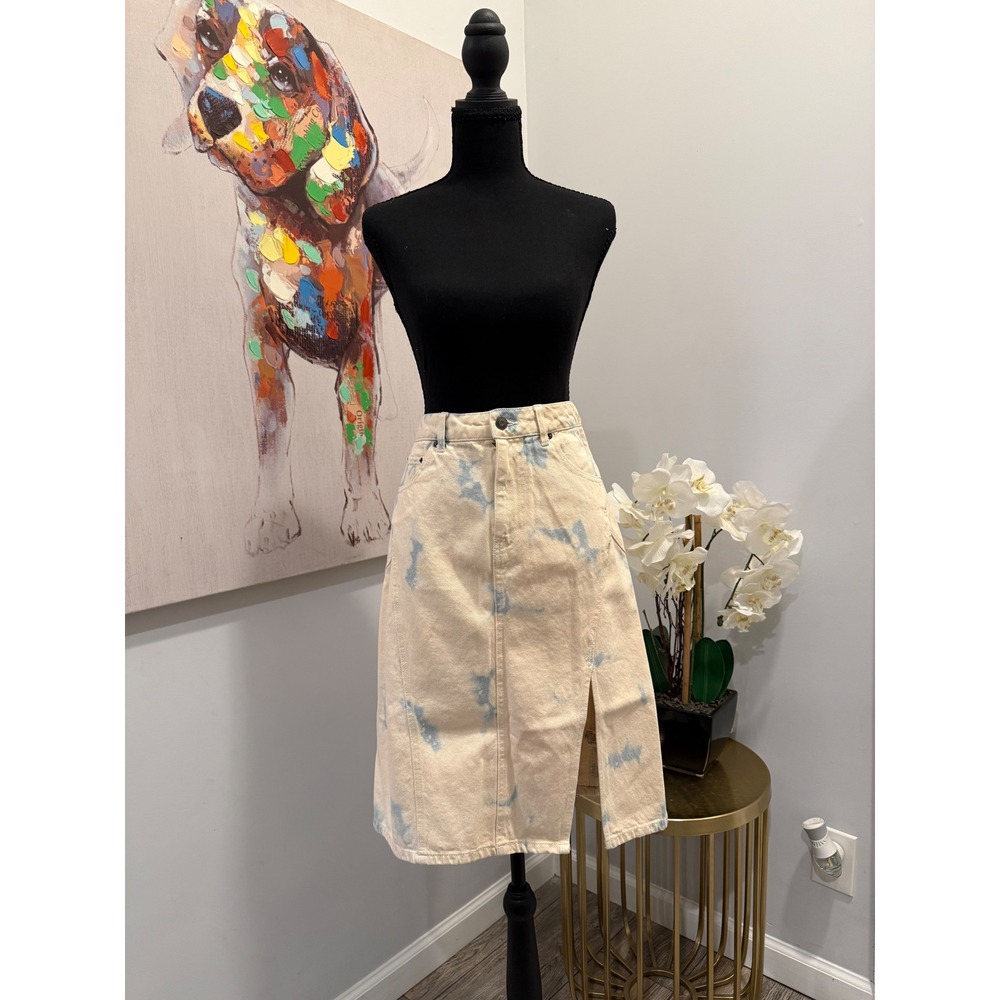 Future Collective Gabriella Karefa-Johnson Denim Midi Skirt, Size 8